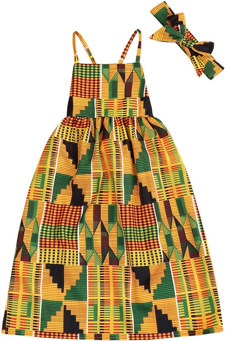YOUNGER TREE African Baby Clothes Girl Dashiki Ankara Outfit Set