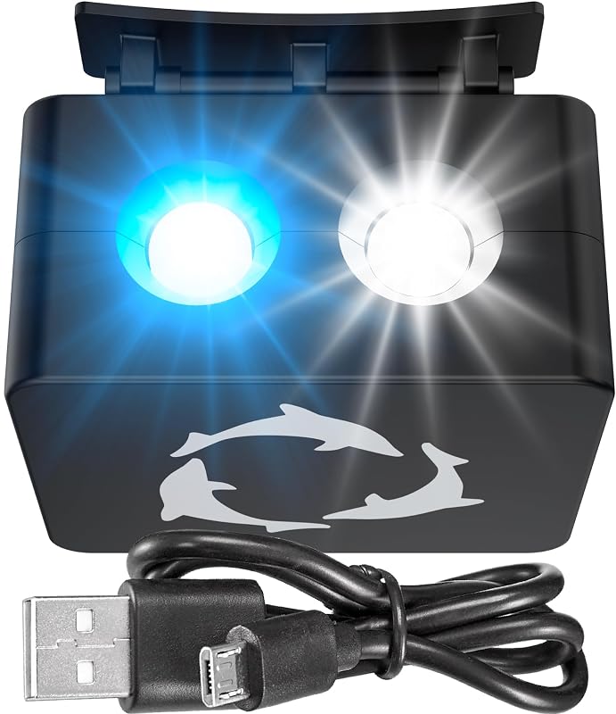 Luz LED recarregável para aquário FL!PPER DeepSee com LEDs azul e branco