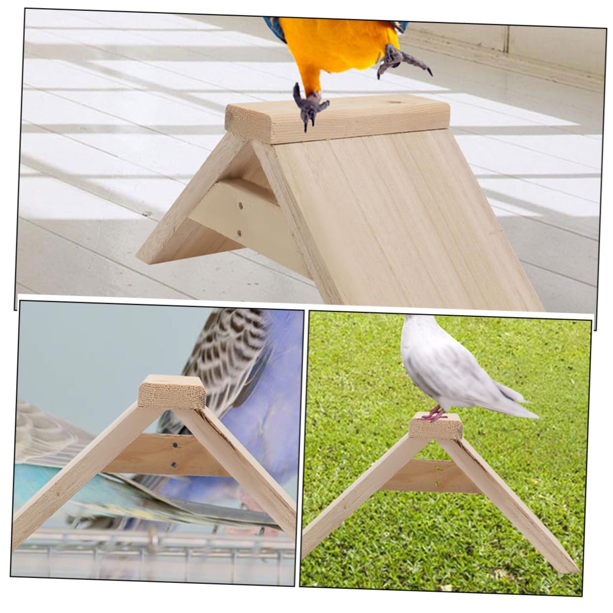 5 Perchas de Madera para Pájaros y Loros Decoración Hogar Paquete de 5 Unidades Soporte Masticable para Jaulas para Aves Pequeñas