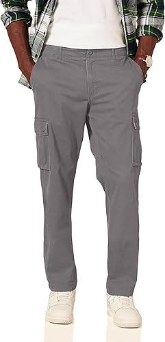 Amazon Essentials - Pantalones cargo elásticos de corte recto para hombre (disponibles en tallas grandes y altas)