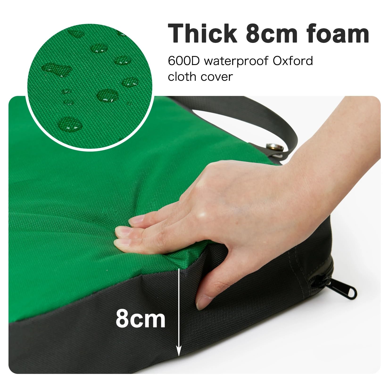 Inginocchiatoio da Giardino Extra Spesso Cuscino in Memory Foam Portatile di Grandi Dimensioni con Rivestimento for inginocchiatoio per diserbare nel Giardino