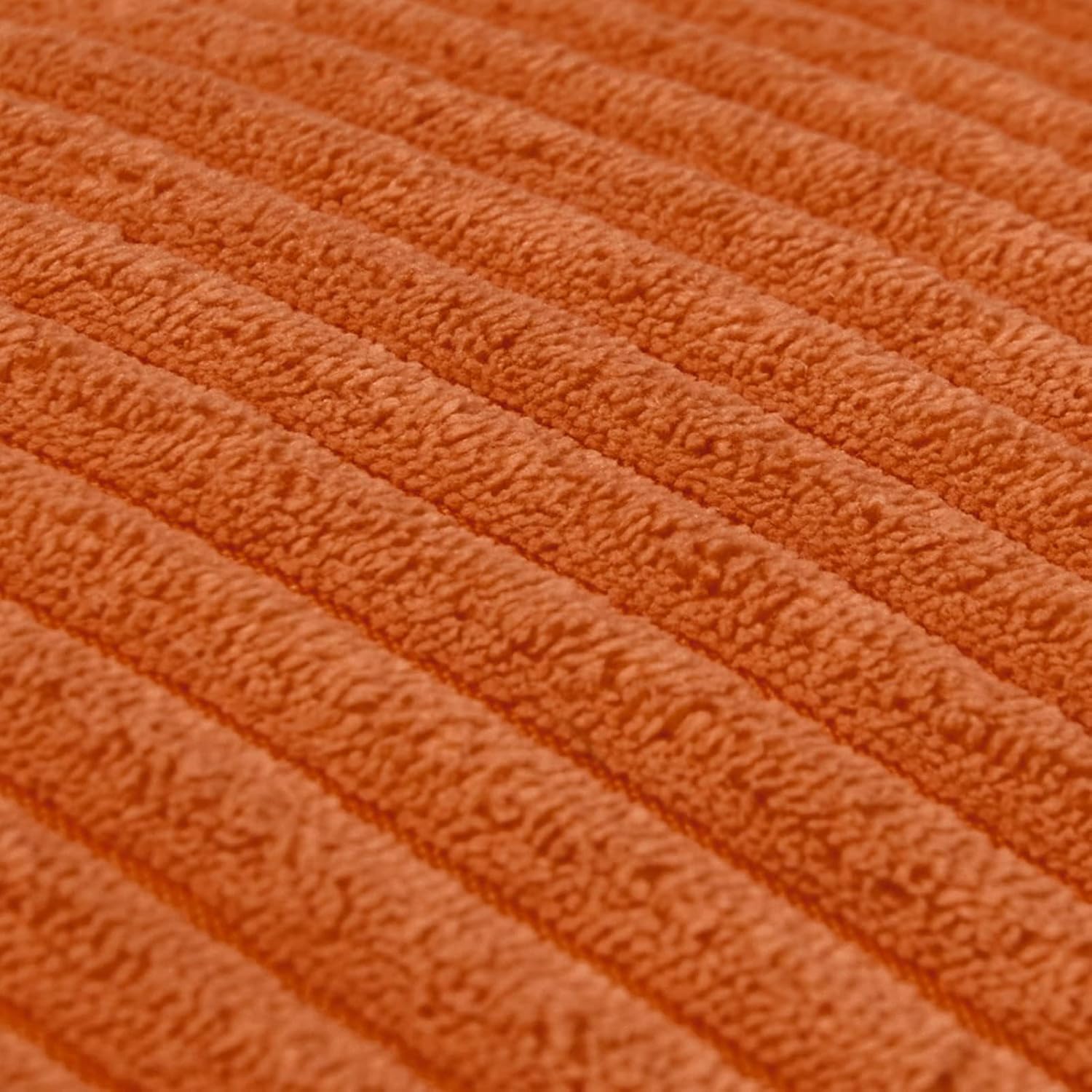 Fall Farmhouse Decorative Pillow Covers with Splicing 18x18 Set of 2, Super Soft Corduroy Pillow Covers Decorative Textured Corduroy Throw Pillows for Couch Bed(18 x 18 inch/Burnt Orange)