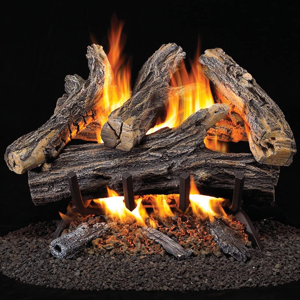 WAN18N2 Natural Gas Vented Fireplace Logs Set with Match Light