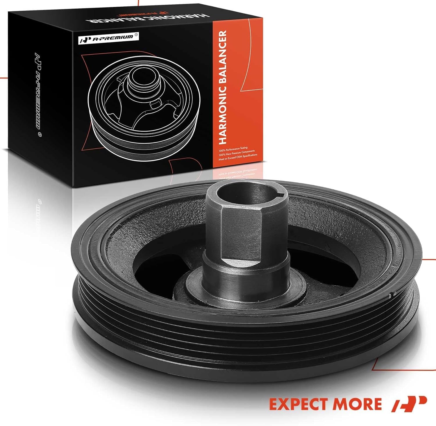 A-Premium Engine Harmonic Balancer Pulley - 2.0L 2.2L 2.4L - Compatible with Chevrolet, GMC, Buick, Saab, Oldsmobile, Pontiac & Saturn Cars - 00-17- Equinox, Terrain, LaCrosse, 9-3, Alero & More