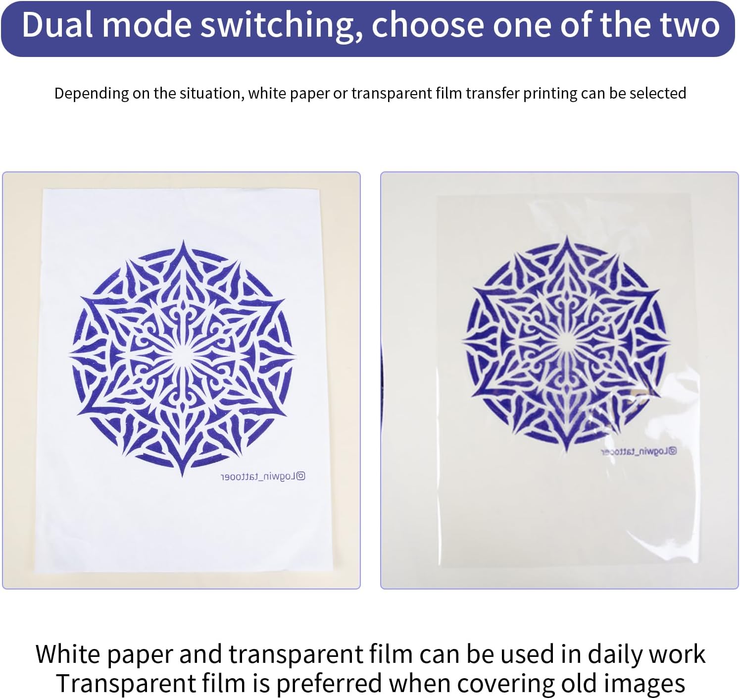 2026 NEW Tattoo Transfer Paper - 100 Sheets A4 Size, Thermal Stencil Paper for Tattoo Transfer Kit - Commercial & Personal Use, DIY Tattoo Tracing Paper Compatible with M08F Printer & Tattoo Supplies