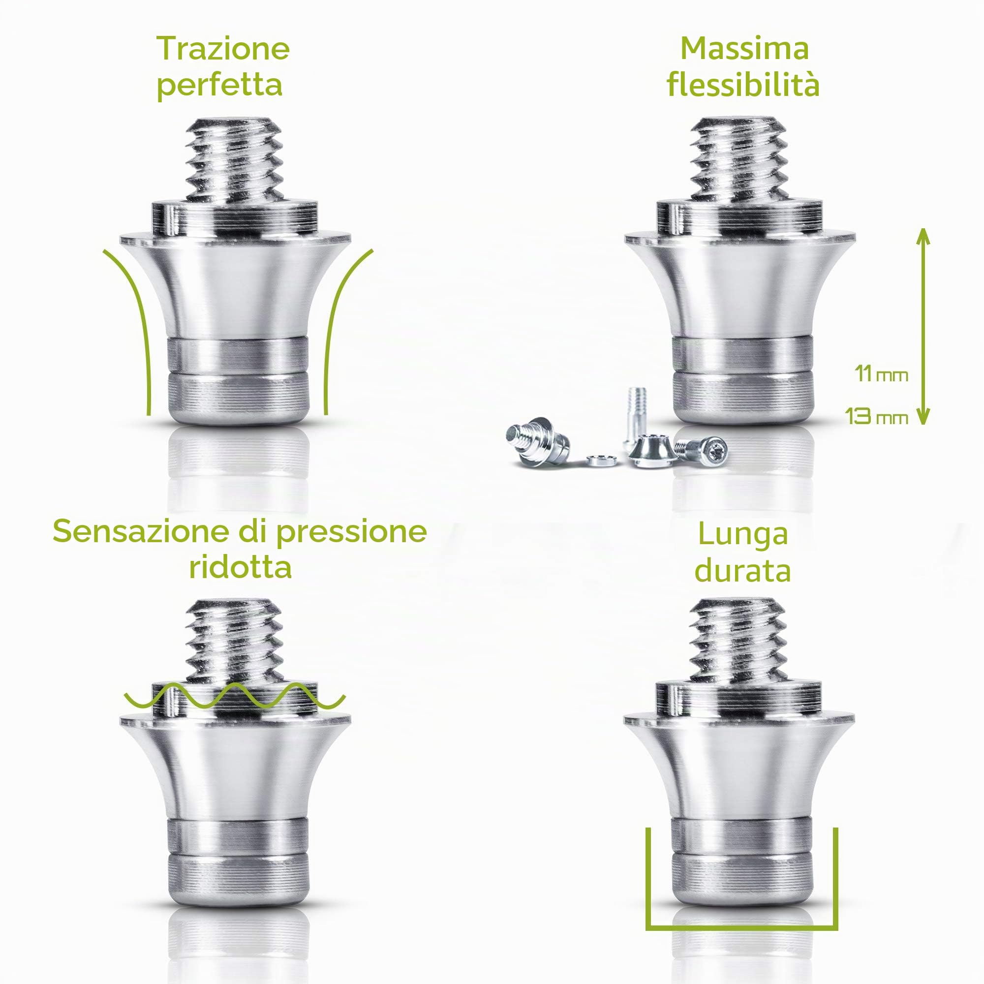 Type Y – Tacchetti professionali da calcio – Altezza regolabile 13 mm 11 mm