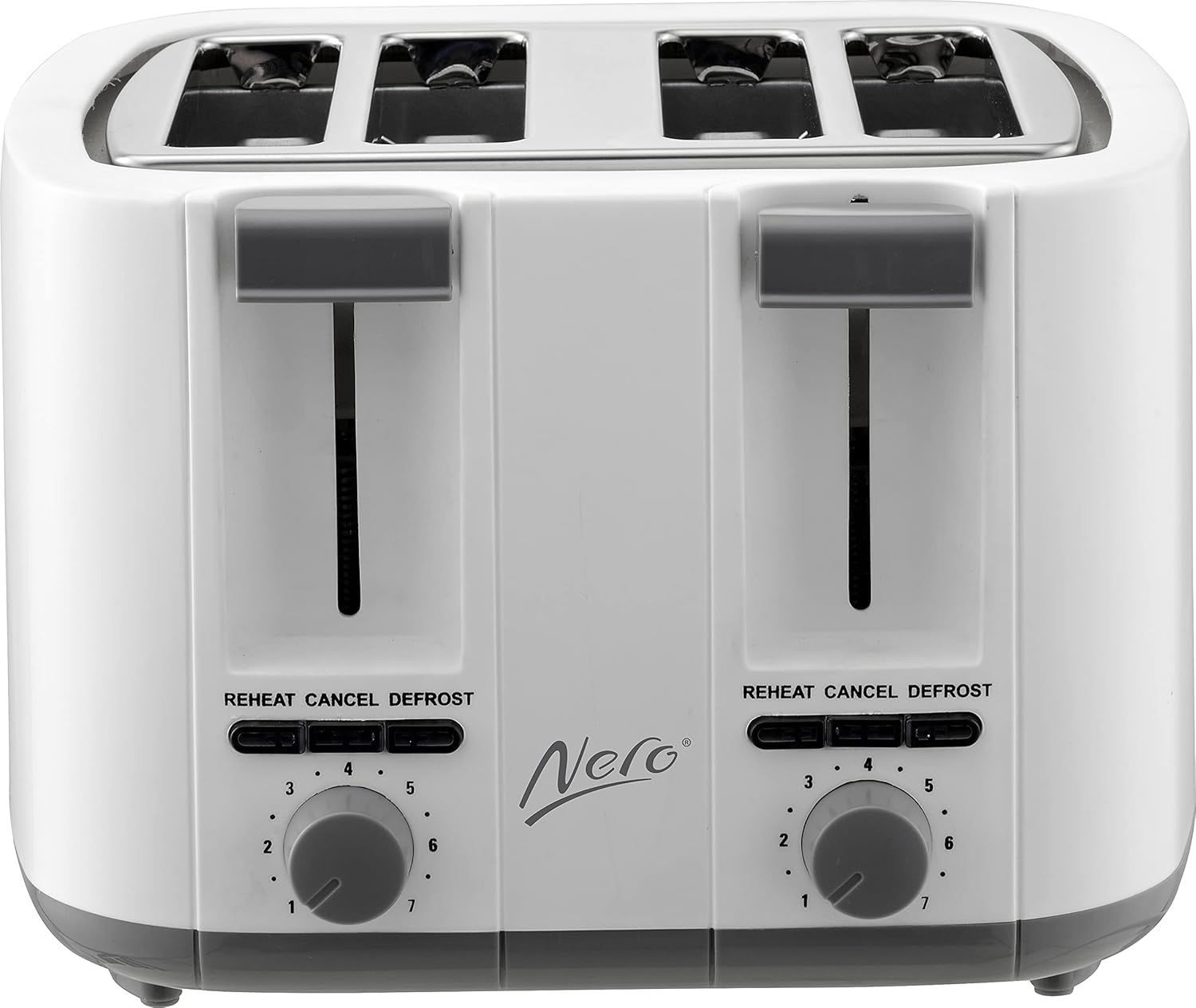 Nero Toaster 4 Slice Glossy White