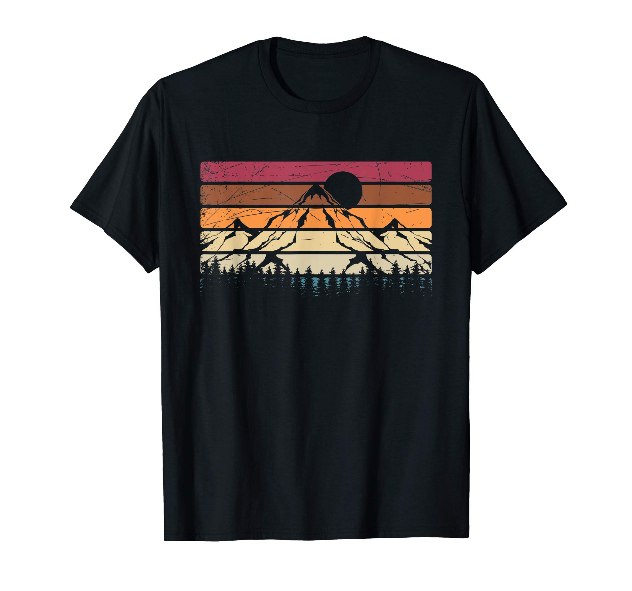 Mountain Wildlife Nature Retro Forest GiftForest Mountain Outdoors Nature Wildlife Trees Retro Hiking T-ShirtOEKO-TEX STANDARD 100