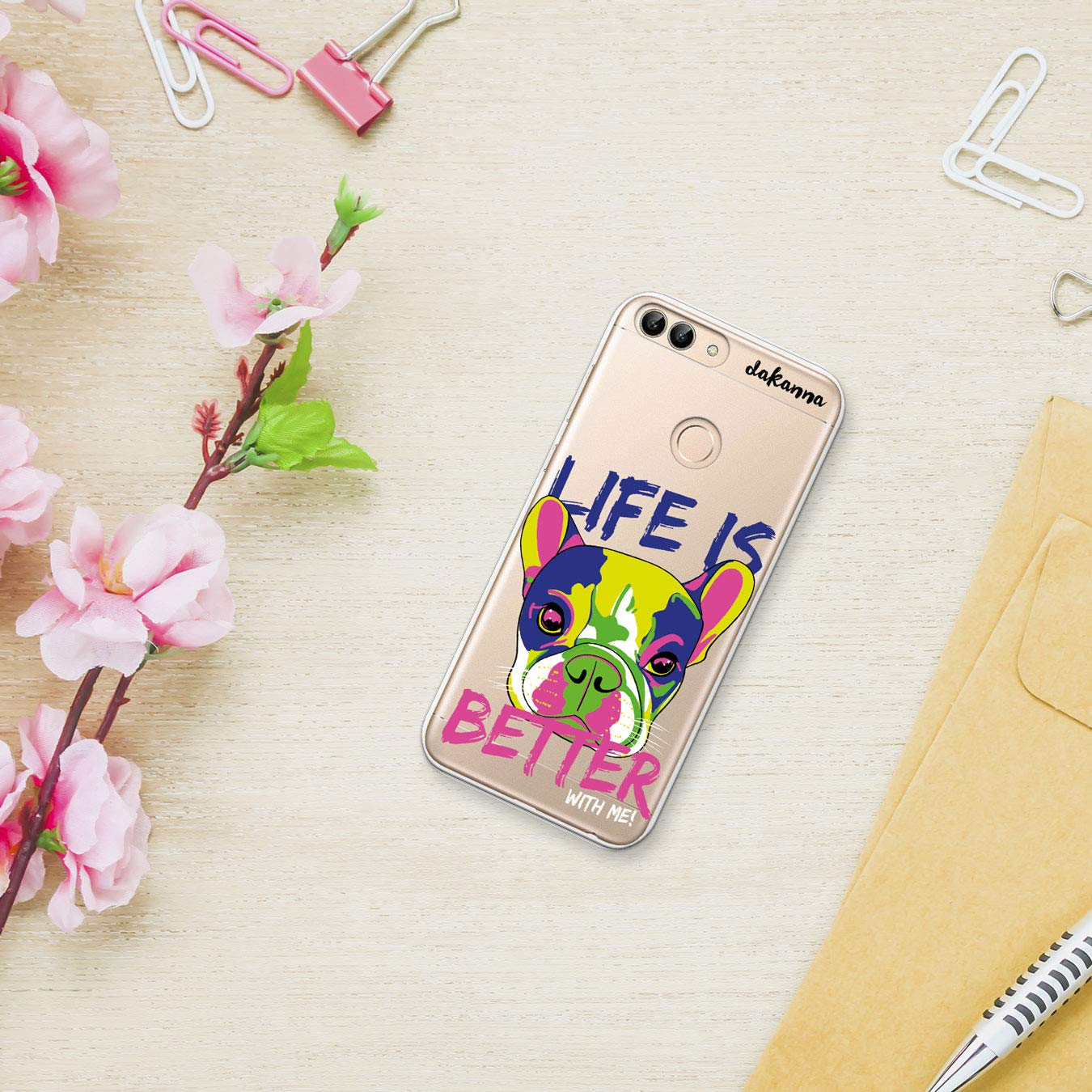 AICEK Coque Huawei P Smart, Noir Silicone Coque Pour Huawei P Smart