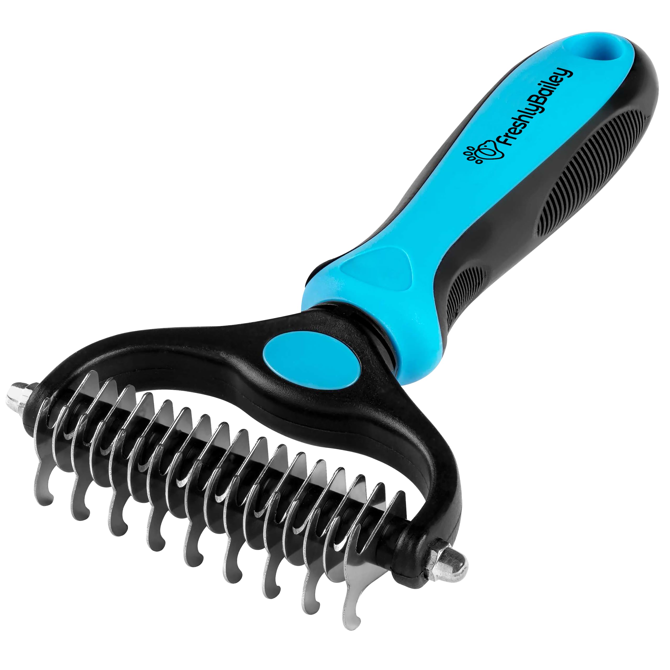 Buy Freshly Bailey Dog and Cat Dematting Deshedding Brush Tool Double Sided Undercoat Rake
