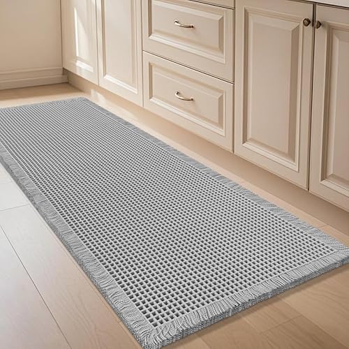 Miniatura 67 de Juego de alfombrilla de baño IM HOME 3 piezas beige, alfombrillas de baño modernas tejidas, alfombrilla de baño antideslizante absorbente,