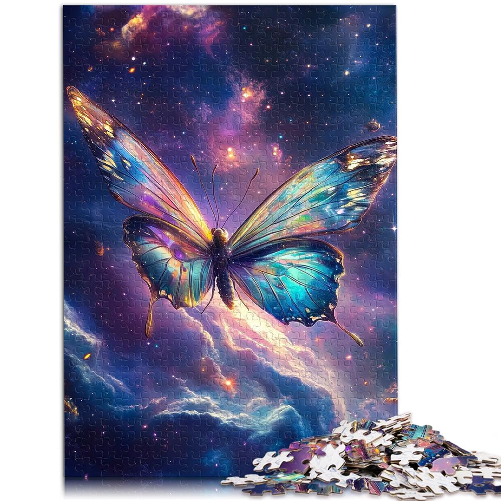 Jeu de Quiz Papillon Cosmique à Ailes de Verre Puzzle 2000 pièces pour Adultes 70x100cm Offrir en Cadeau à Toute la Famille Convient aux 14 Ans et Plus
