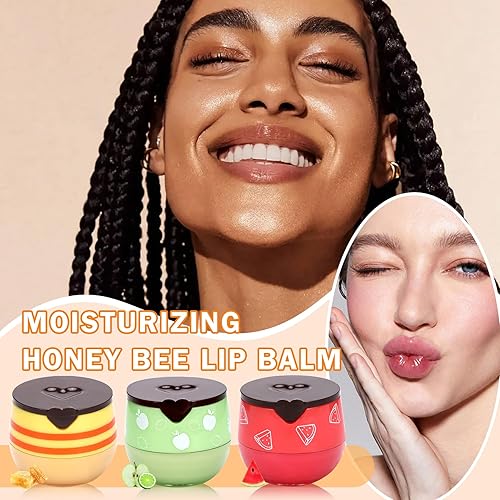Miniatura 9 de 2 bálsamos labiales de abeja para miel, bálsamo labial de miel con cuchara de miel, máscara hidratante para labios que evita los labios secos y