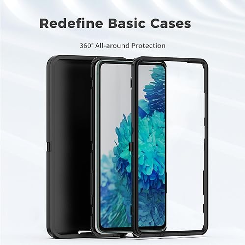 Miniatura 3 de Funda protectora resistente de goma resistente a prueba de golpes para Samsung Galaxy S20 FE 5G (3 capas) para Samsung Galaxy S20 FE (negro)