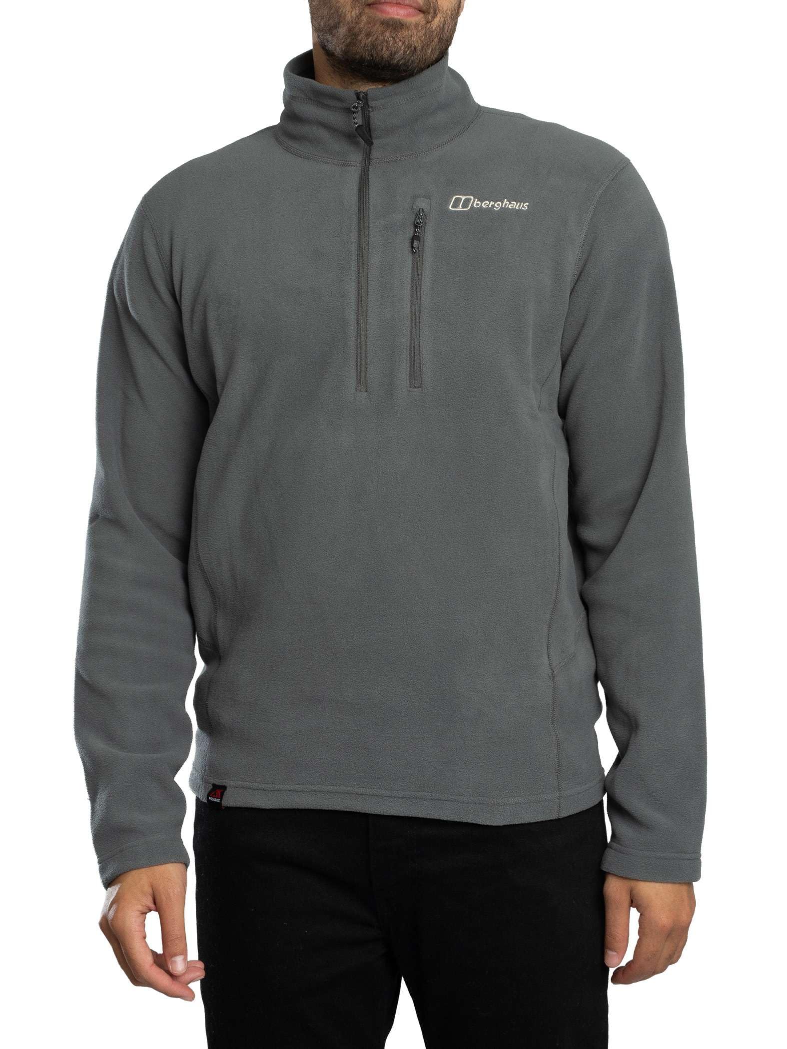 Berghaus Men's Prism Micro Polartec Fleece Half Zip Jacket Fleece Half Zip, Grey, M