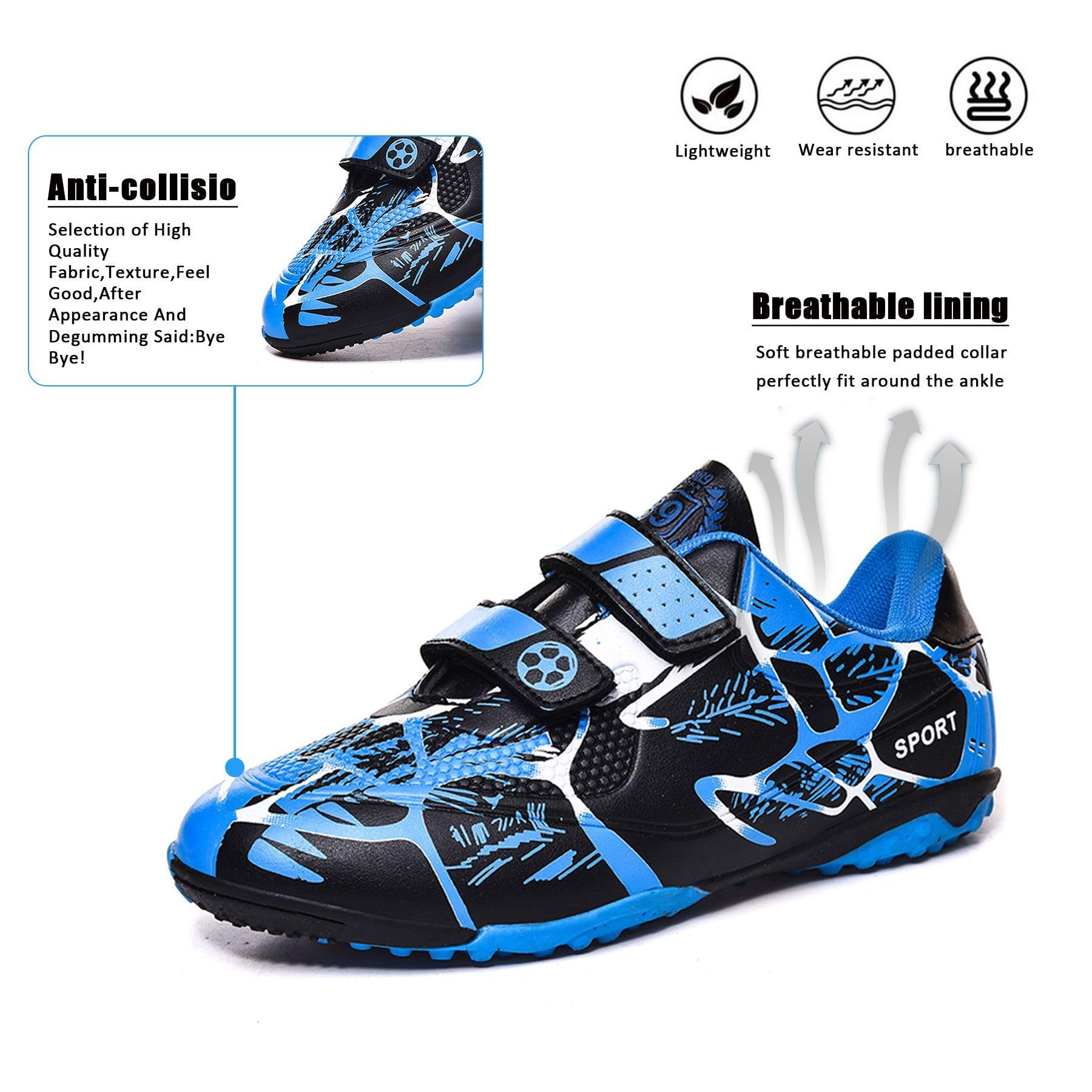 Sainilei Scarpe da Calcio Ragazzi FG/AG Professionale All'aperto Calcio da Scarpe Ragazzo TF Allenamento Bambini Teenage Spike