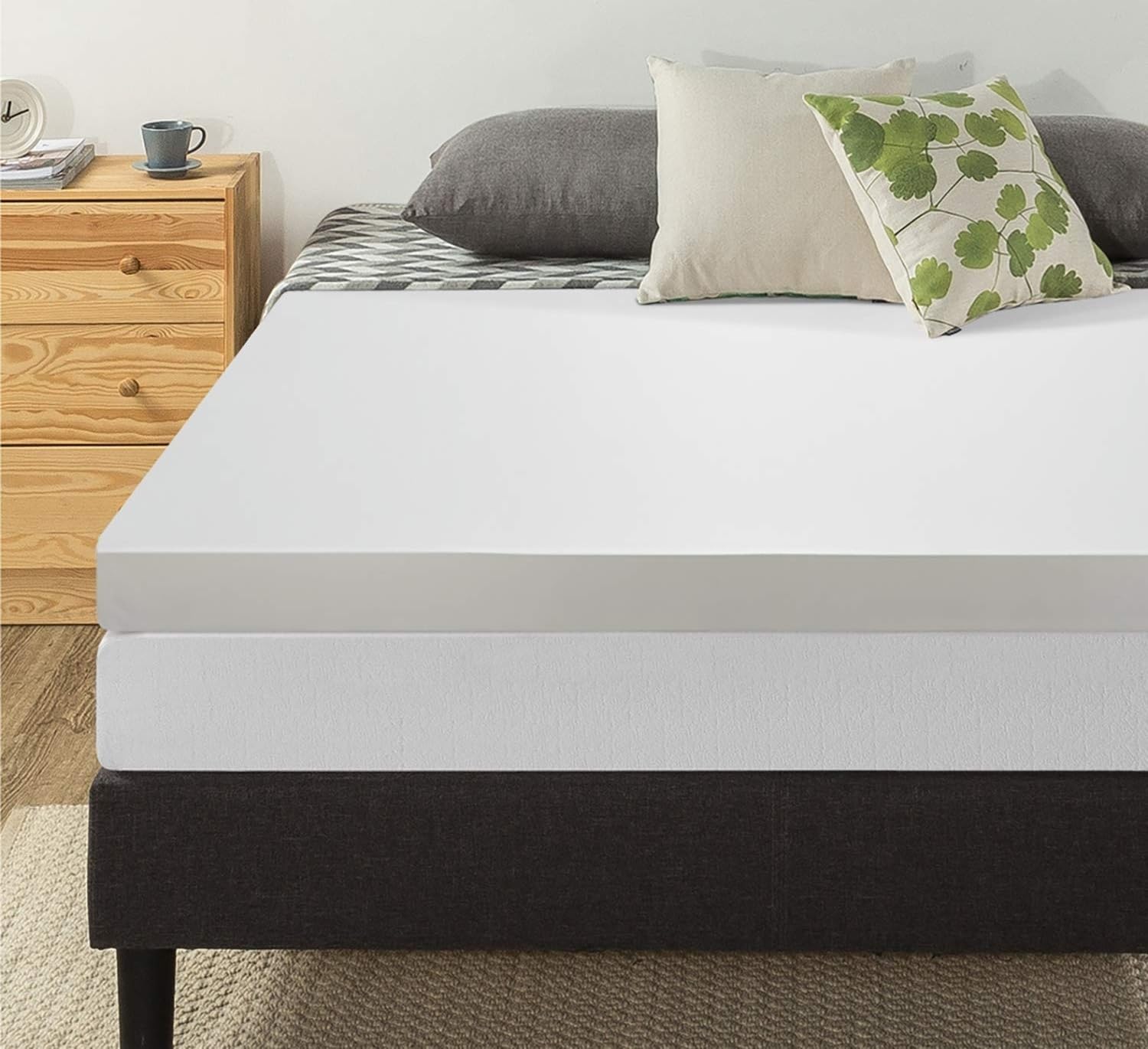 Best Price Mattress - Cubrecolchón (Espuma, 4 Pulgadas), Poliuretano, Blanco, King