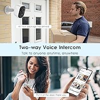 Vista 4 de GMK Cámaras de seguridad inalámbricas para exteriores, visión nocturna a color 2K, detección de movimiento AI, conversación de 2 vías, funciona