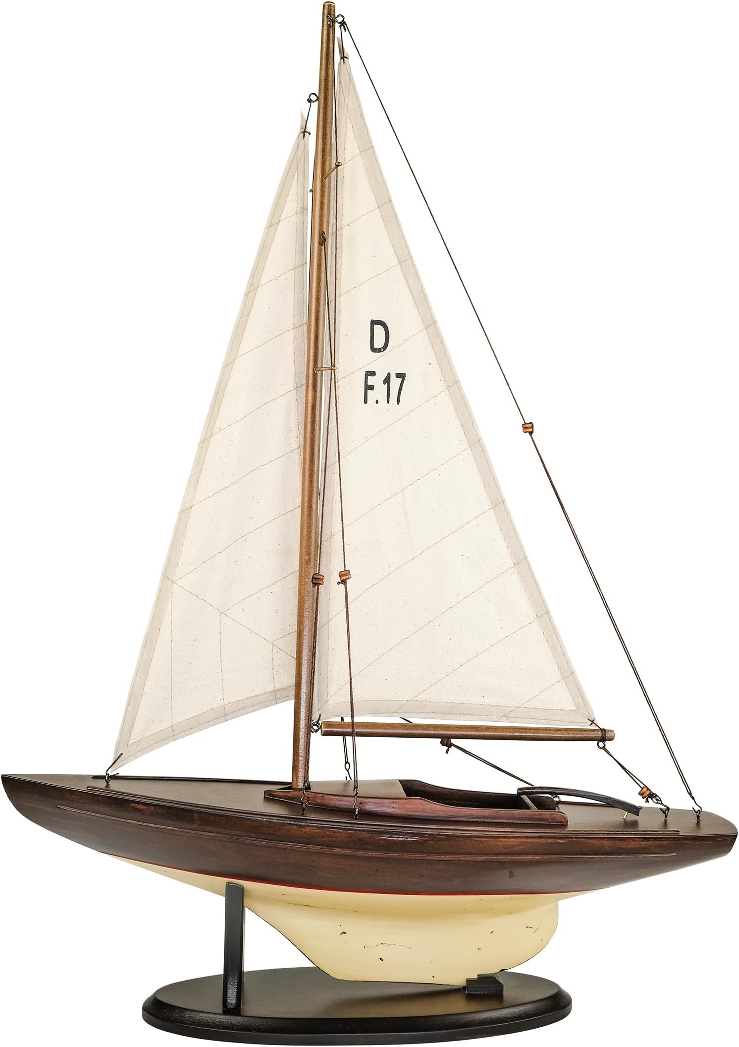 SAILINGSTORY Wooden Sailboat Model Ship Sailboat Decor Dragon Yacht Model Boat Decor for Home