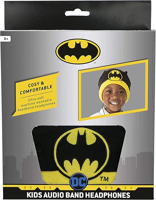 OTL Technologies Kids Headphones - Batman Wired Headband Headphones Black for ages 3+