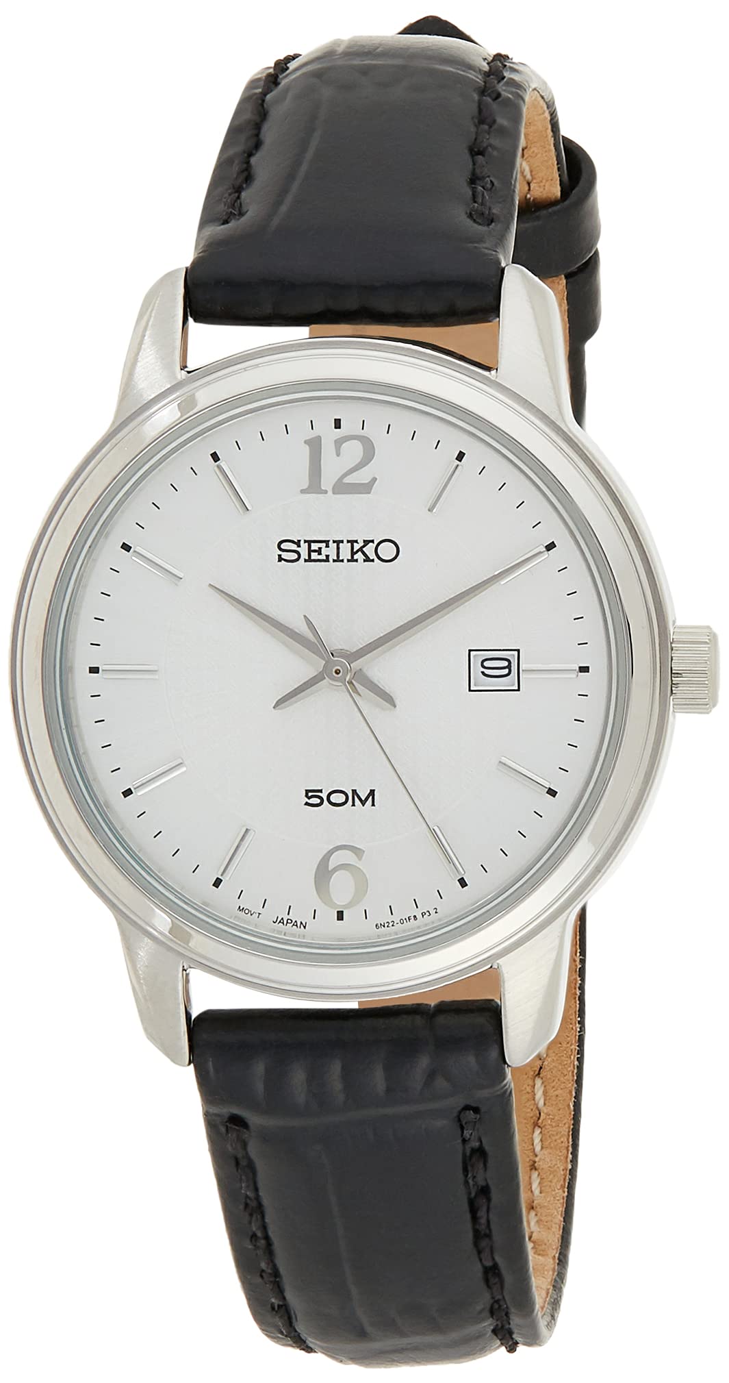 Seiko Womens Quartz Dress Watch, Analog And Leather- Sur659P1