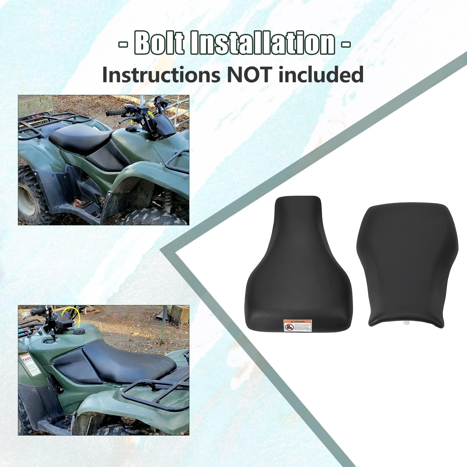 ECOTRIC Complete Seat Compatible with 2007-2013 Honda Rancher 420 TRX 2014 Rancher 420 FA FPA AT EPS ATV Seat Assembly