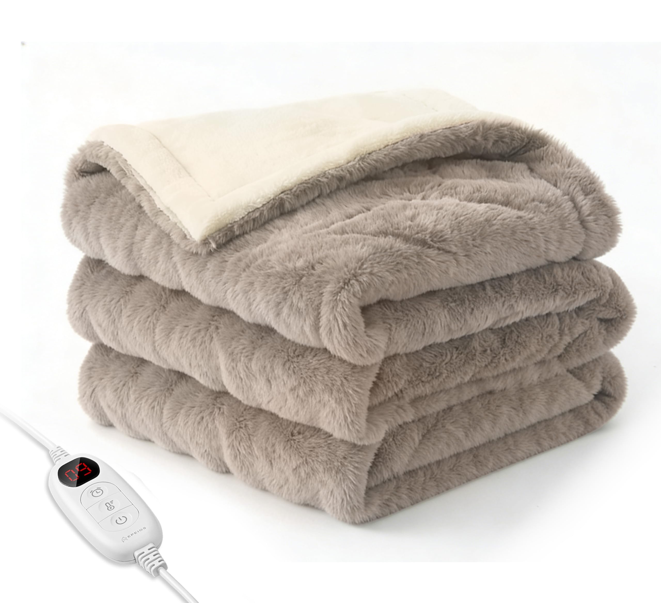 Amazon.co.jp : エペイオス(Epeios) 電気毛布 敷き 掛け 188x130cm