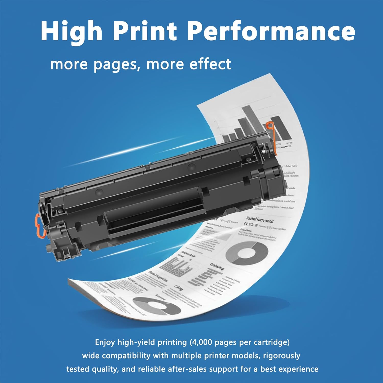 36A CB436A Toner Cartridge 2-Pack Compatible Replacement for HP 36A CB436A Toner Cartridge with M1120 MFP; M1522n MFP, M1522nf MFP; P1505, P1505n Printer, CB436D Toner