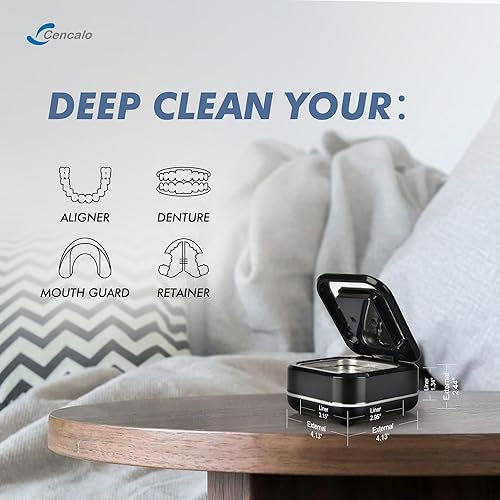 Miniatura 5 de Elegible para FSA HSA  Limpiador dental ultrasónico y U-V 2 en 1, máquina de limpieza profunda de 42 kHz con temporizador digital, cápsula de 6.1 fl