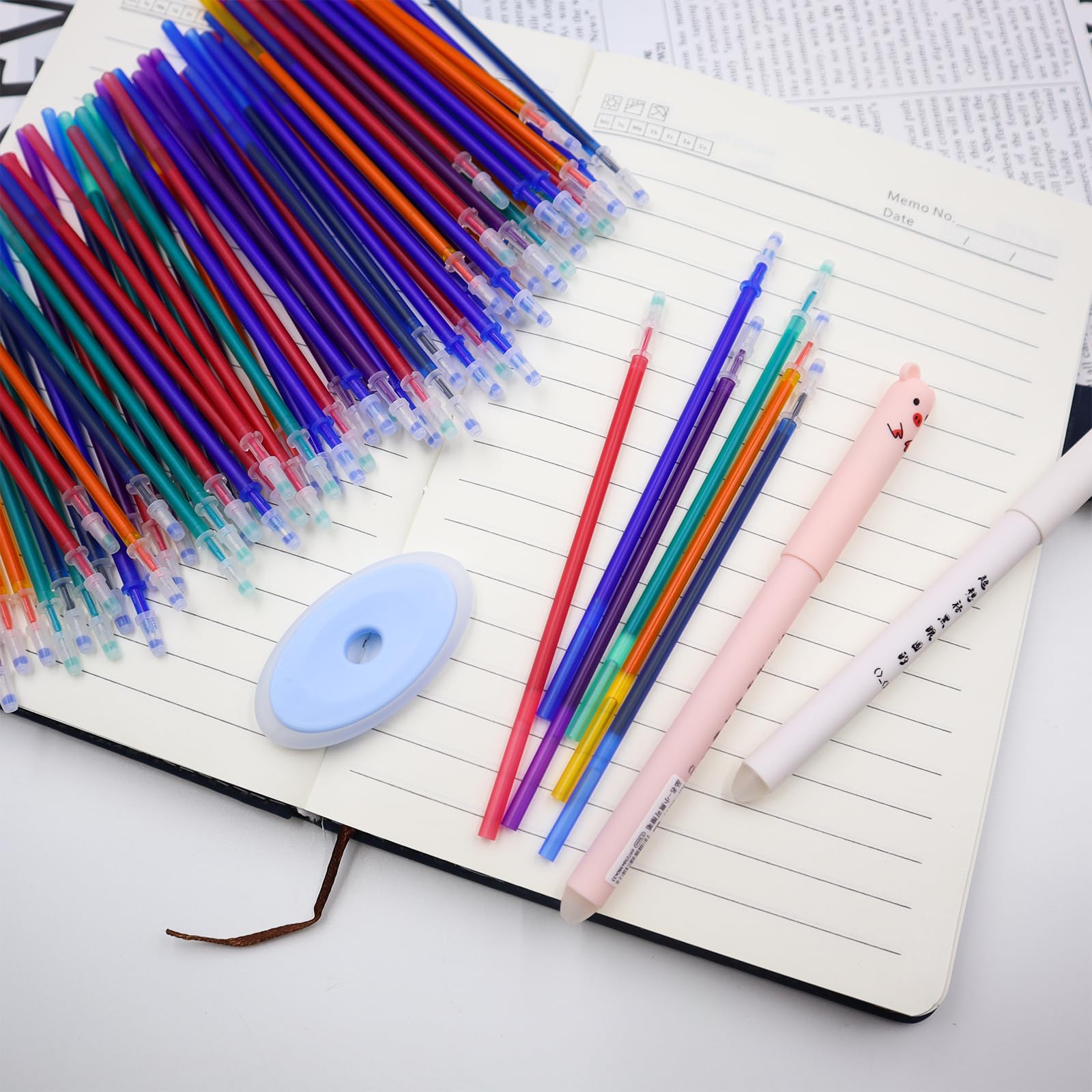 Ricariche Penne Cancellabili - 10 Pezzi Nero 0.7mm, Compatibili Con Legami, Altezza 13cm - Foto 4