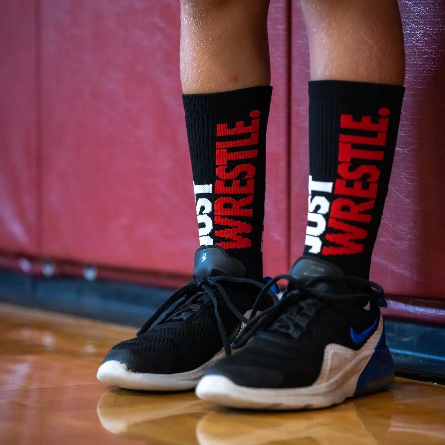 ChalkTalkSPORTS Wrestling Performance Crew Socks - Just Wrestle - Youth & Adult Sizes - Mid-Calf Athletic Wrestling Socks - Image 2