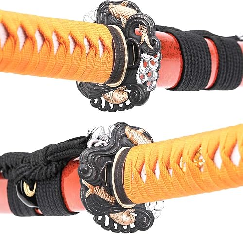 Miniatura 17 de siwode Katana hecha a mano de espiga completa, afilada, aleación Tsuba japonesa samurái, acero de alto carbono 1060, T10 1095, 40 pulgadas