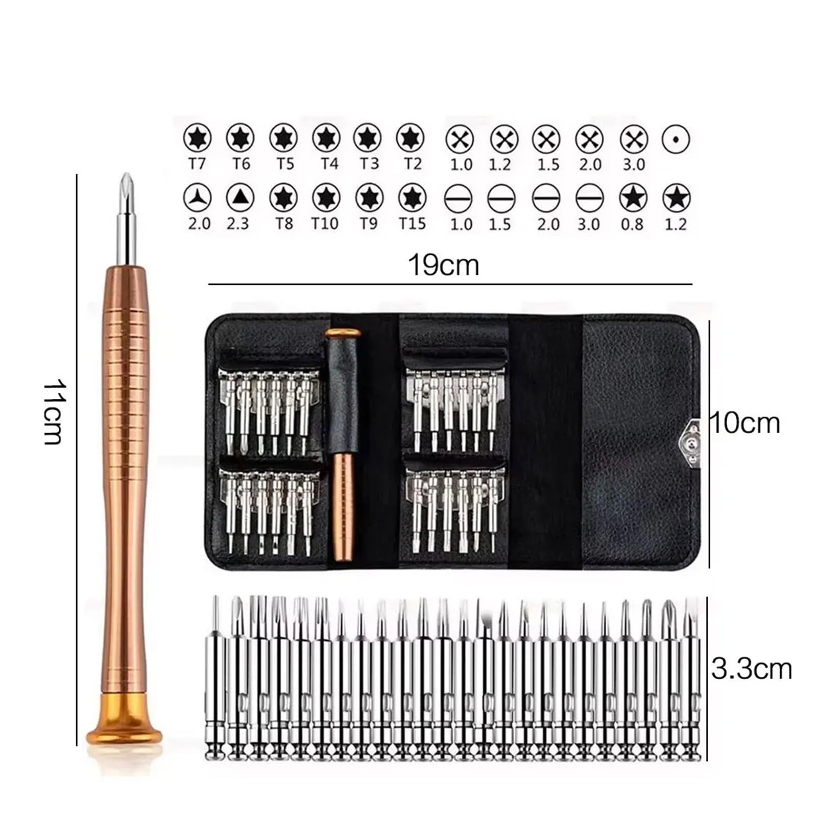 Generico Juego de Destornilladores, Kit Herramientas for computadora portátil, reparación computadoras 152/25 en 1 T5 T6 Torx