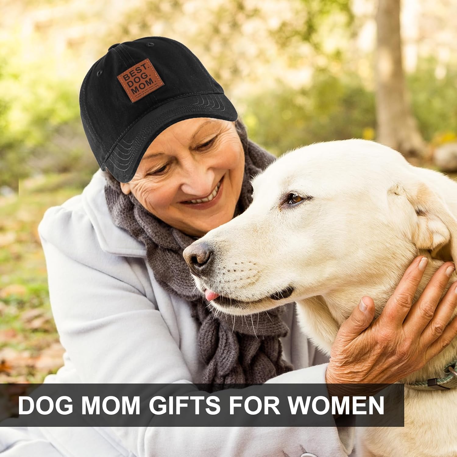 Dog Mom Hat Gifts for Women, Mothers Day Birthday Gifts for Mom, Black Cotton Adjustable Baseball Cap for Dog Lovers - Image 4
