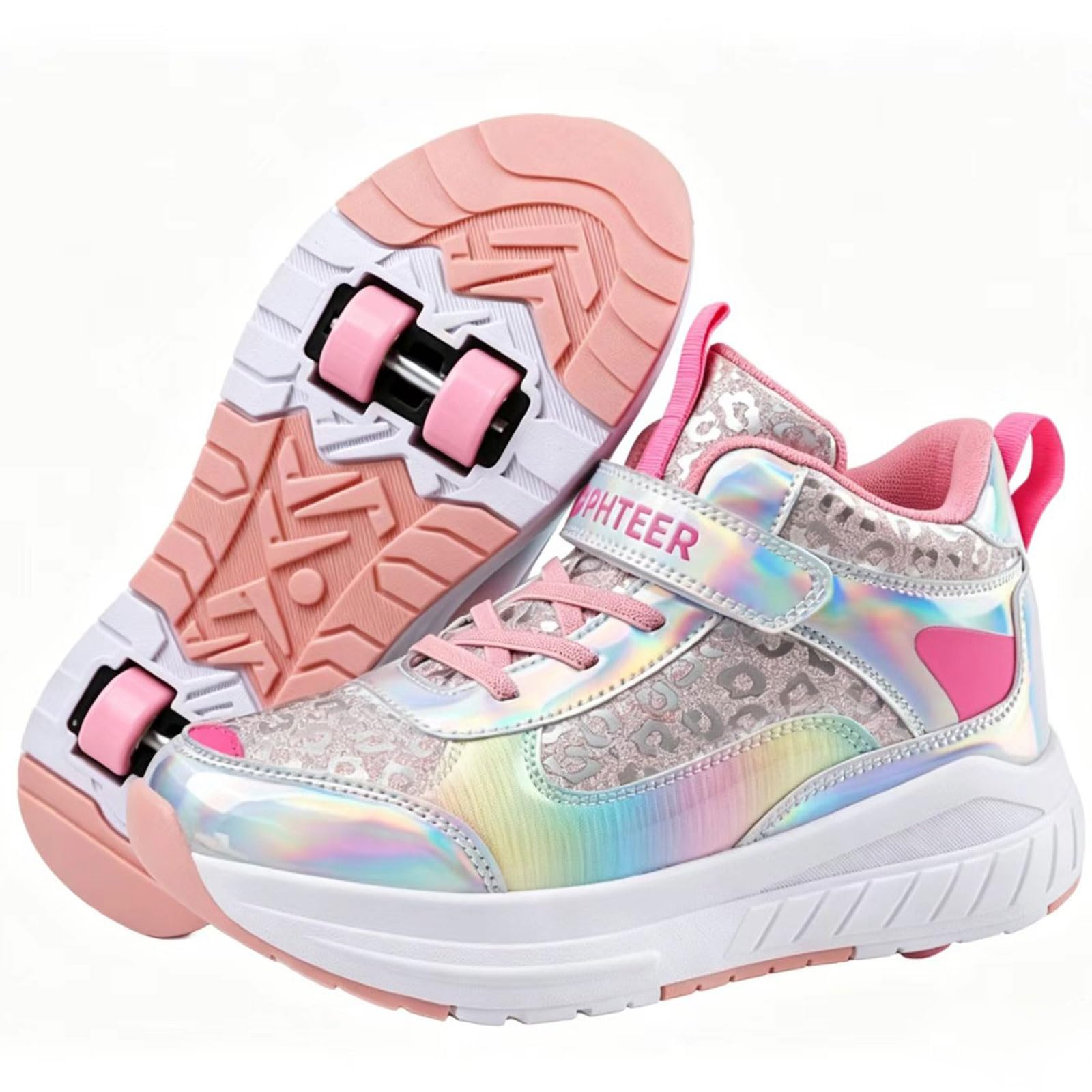 Buty na kółkach, wielofunkcyjne wrotki 2 w 1, Chowane buty sportowe na 4 kołach, buty do jazdy na łyżwach, do podróży, spacerów, imprez, urodzin i Bożego Narodzenia, lekkie