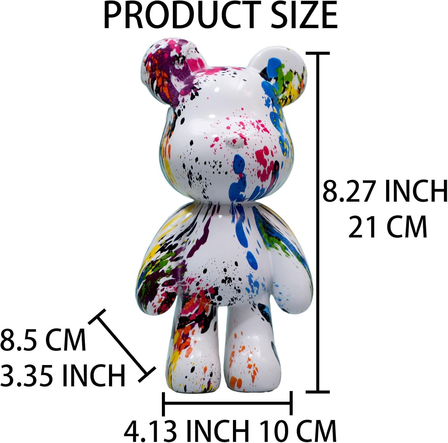 Abstract Bear Statue Decor for Home, Resin Animal Bear Sculpture Ornament for Bedroom, Living Room, Office on Table, Shelf and Cabinet (Type C)