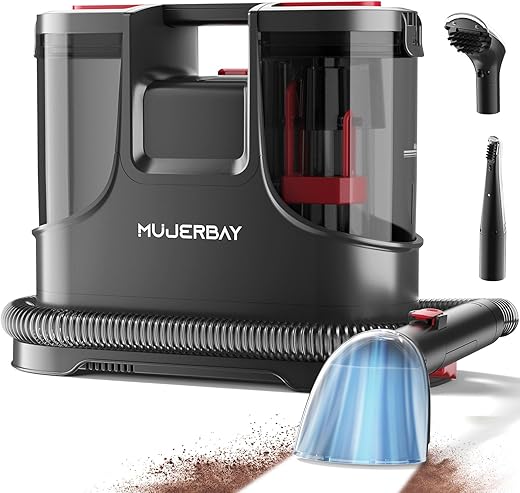 Carpet Cleaner, MUJERBAY UltraClean Portable Spot and Stain Cleaner, Easy Move with...