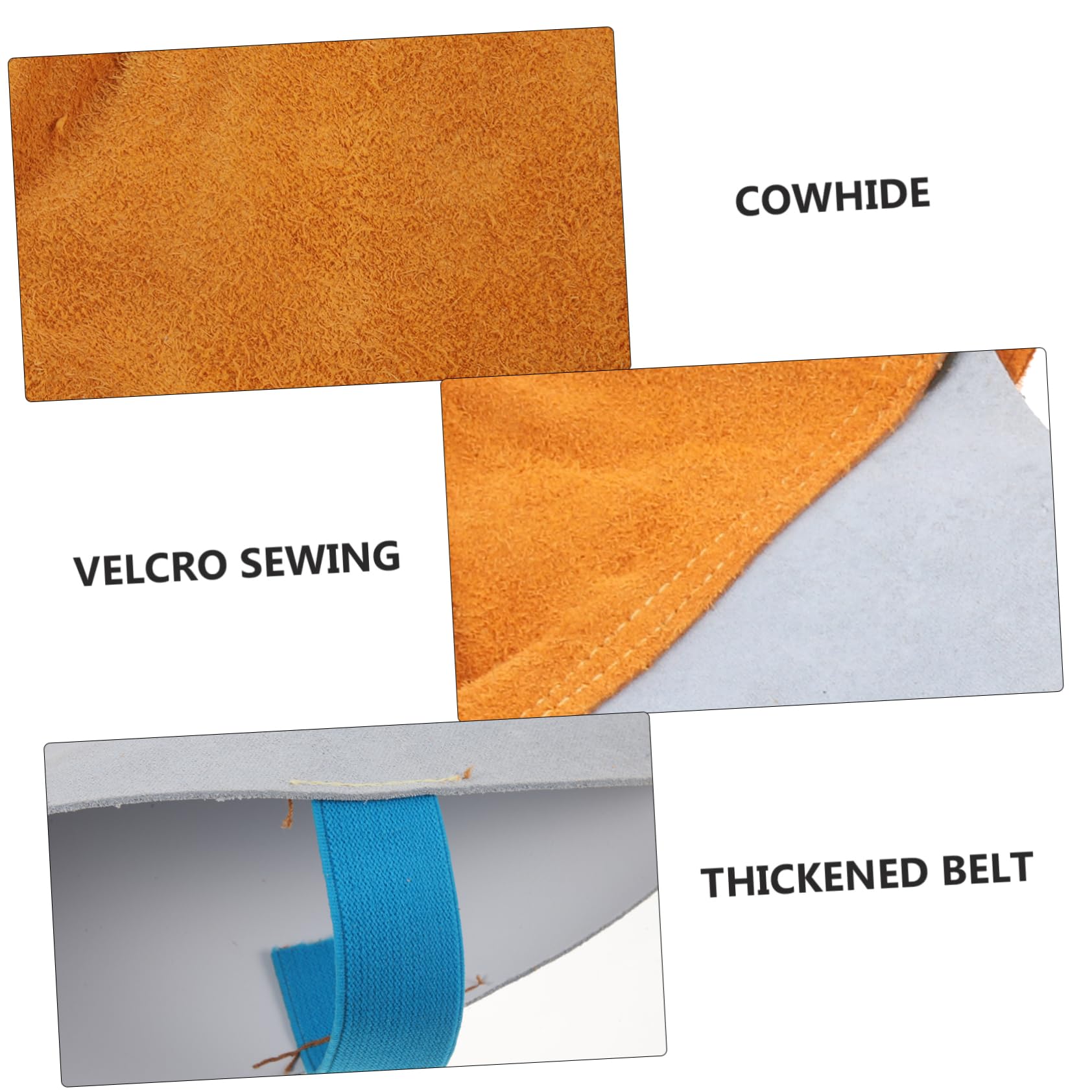 NULYLU 1 Pair Welding Foot Protection Welding Foot Cover Welding Safety Shoes Welding Shoes Welding Gear Welding Shoe Cover Welding Shoe Protectors Welding Protective Cover Cowhide Orange