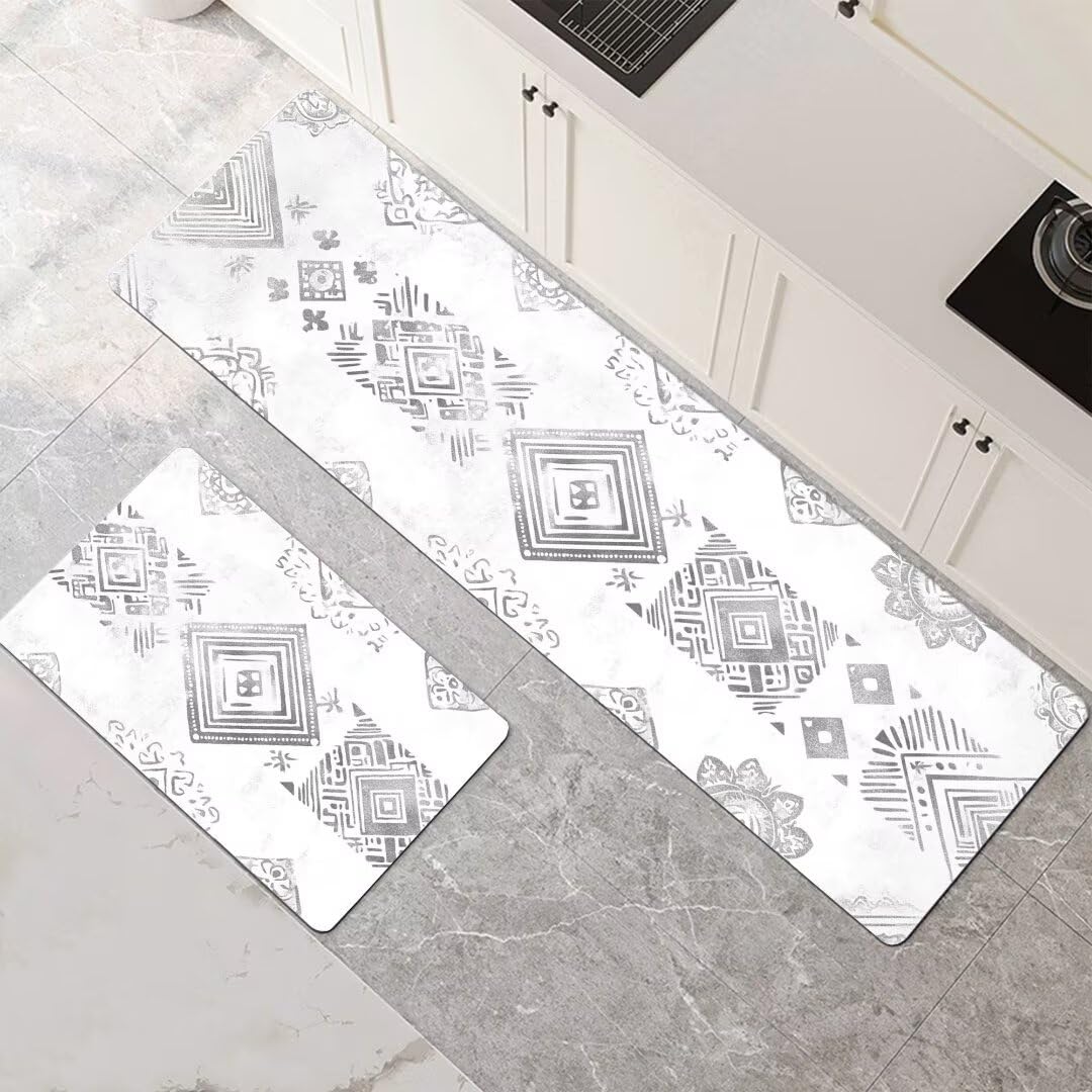 Alfombras de cocina lavables y superabsorbentes de dos piezas para un suelo seco y seguro