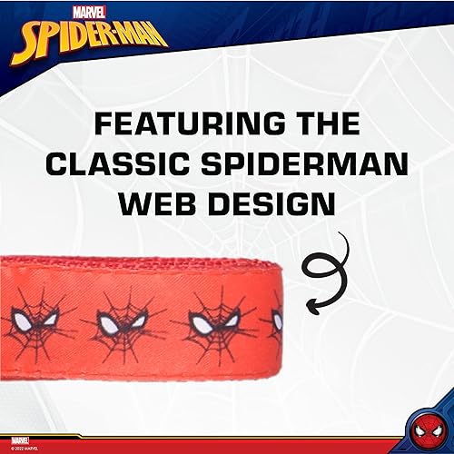 Miniatura 4 de Marvel Collar de perro de Spiderman, grande rojo y azul, con licencia oficial de Marvel Legends Spiderman, collar de perro grande para perros