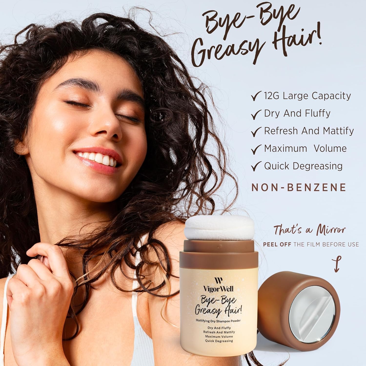 NOPUNZEL Dry Shampoo Powder, Dry Shampoo for Women, Powder Dry Shampoo, Dry Shampoo for Dark Hair, Travel Size Dry Shampoo, Non Aerosol Dry Shampoo, Natural Dry Shampoo Travel Size - 2 Pack