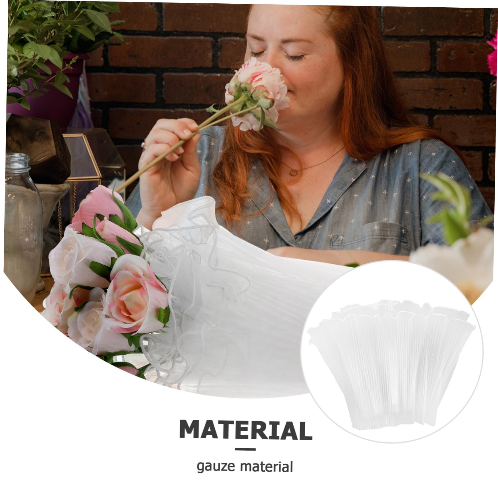 Angoily 1Roll Exquisite Floral Wrapping Gauze for Bouquets Present Wrapping and Floral Arrangements for Crafts and Decorations