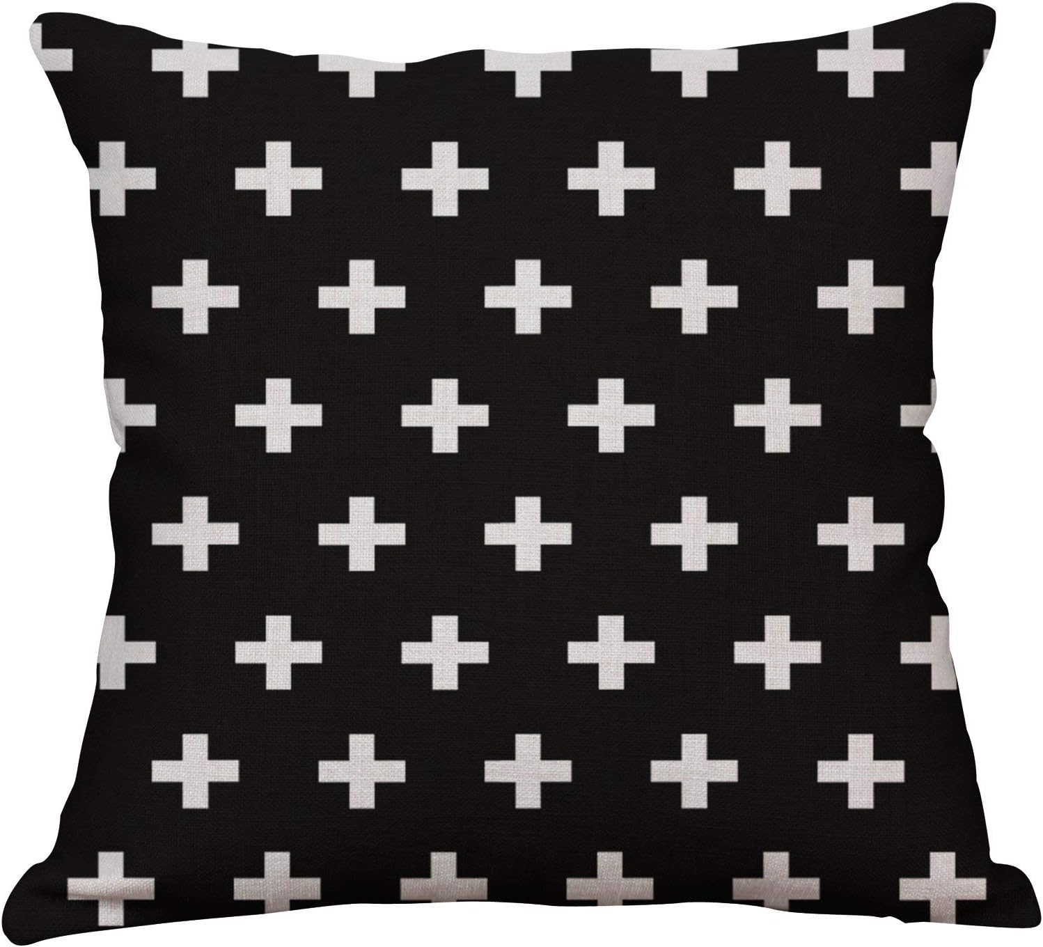 YeeJu Geometric Decorative Throw Pillow Covers Square Cotton Linen Cushion Covers Outdoor Sofa Home Pillow Covers 16x16 Inch