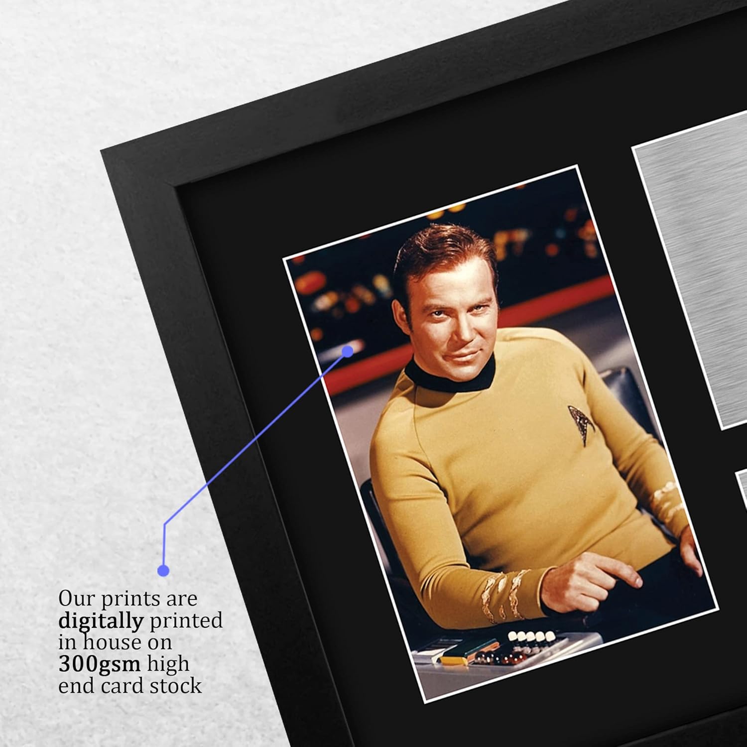 HWC Trading William Shatner Star Trek Gifts USL Framed Printed Signed Autograph Picture for TV Show Fans - US Letter Size