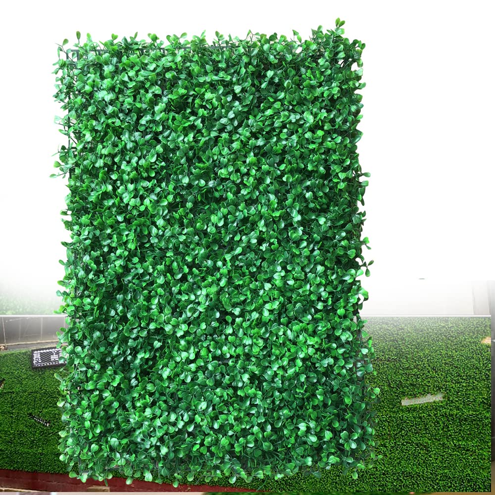 Lotto da 12 piante murali artificiali - Protezione UV - Siepe artificiale - Pavimentazione a prato - Tappeto verde - 40 x 60 cm
