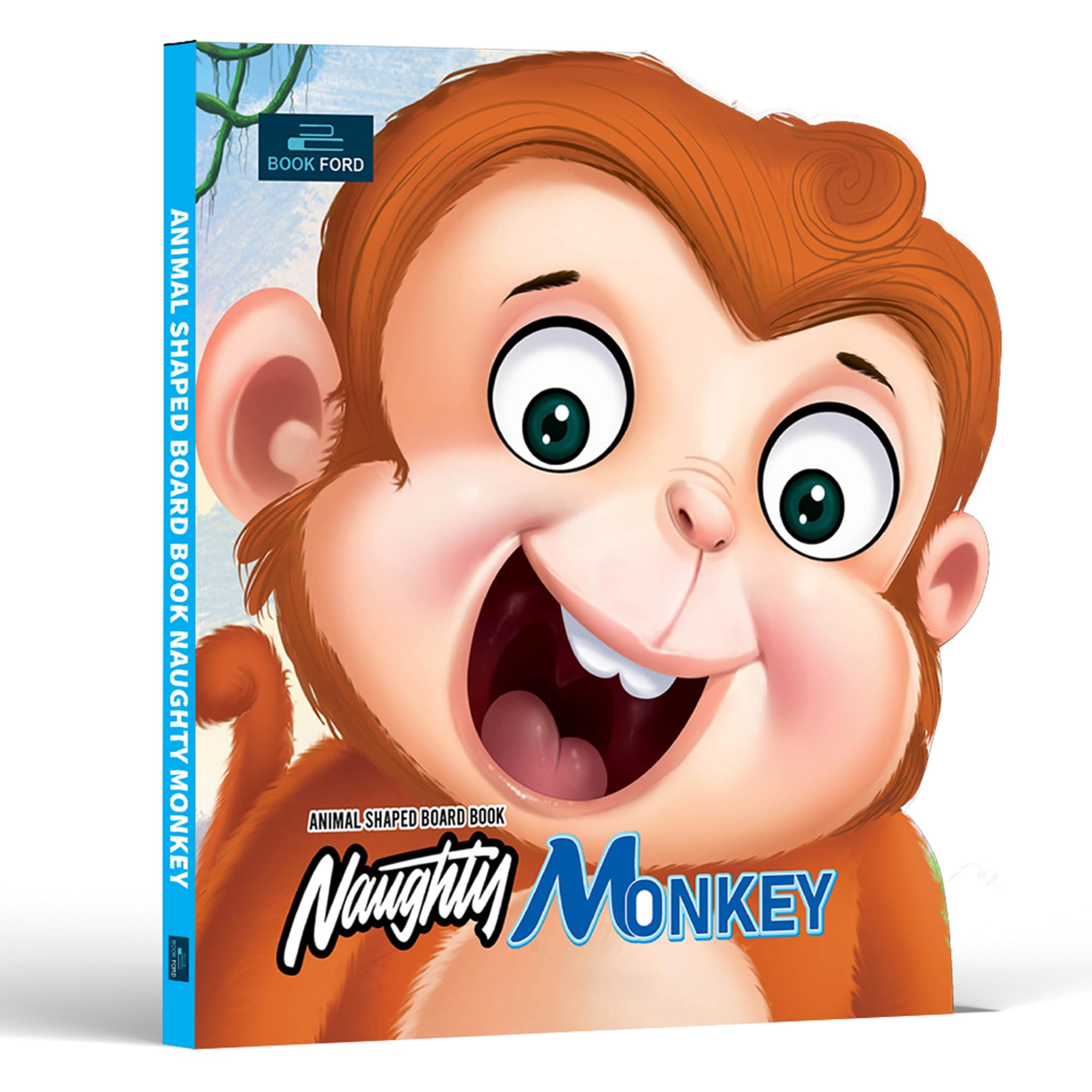 Naughty Monkey Shaped Story Board Book for Kids and Toddlers - Fun, Engaging and Educational Stories - Ages 2+ Years