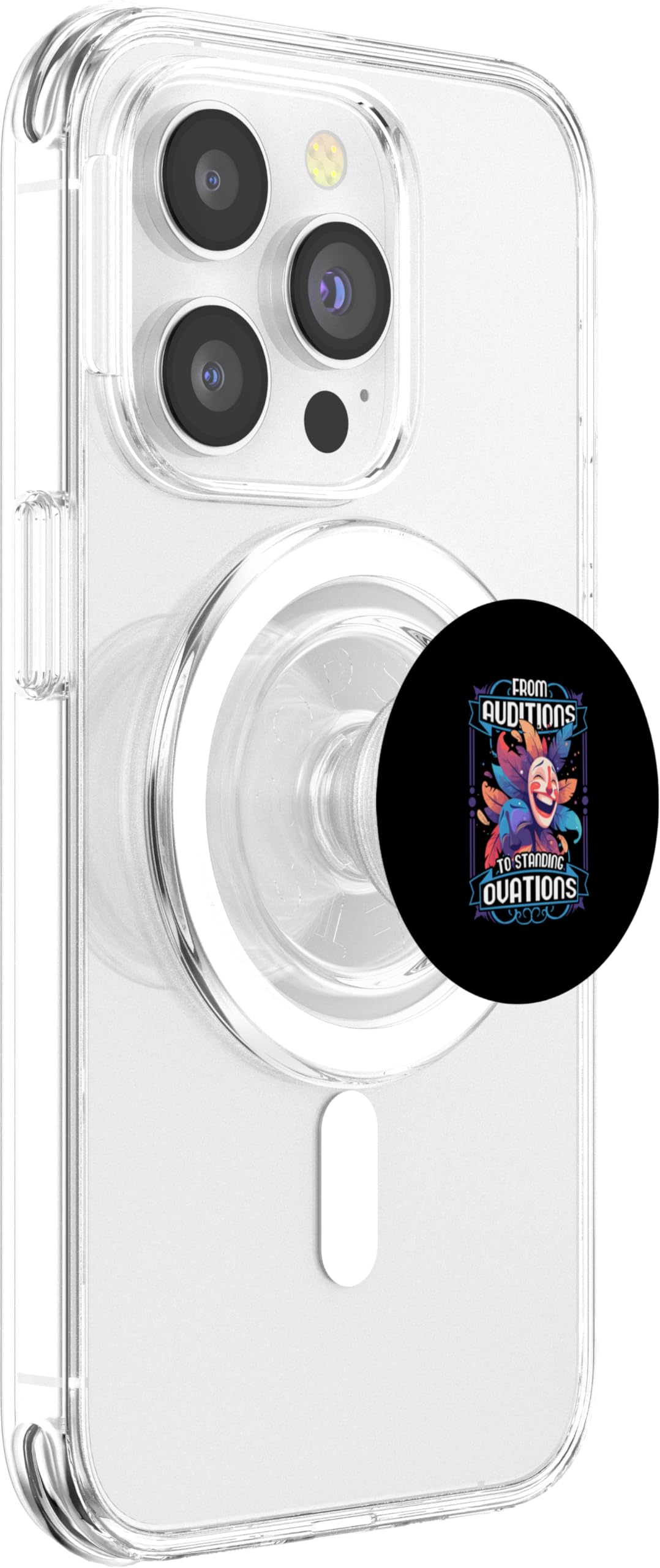 From Auditions To Standing Ovations Theatre PopSockets PopGrip for MagSafe, Clear - Image 4