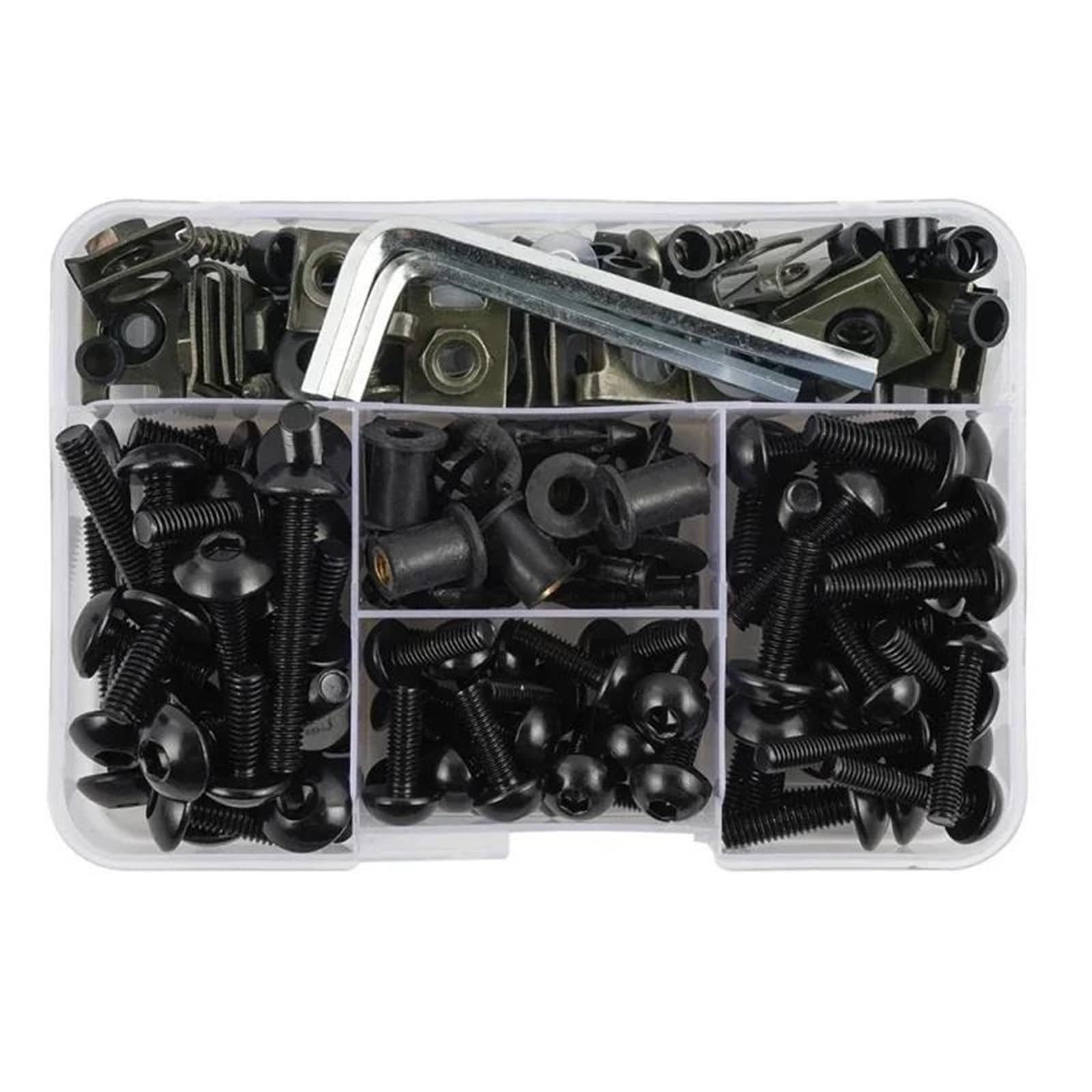 Bulloni Per Motociclette, Viti Per SUZUKI GSXR 600 750 1000 K1 K2 K3 K4 K5 K6 K7 K8 K9 K10, 190 Pezzi, Bulloni Per Carenatura, Carrozzeria Fissaggi carena(Nero)