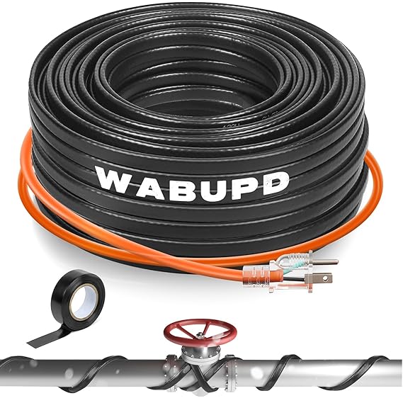 3FT-200FT Heat Tape for Water Pipes, -40°F Deicing Pipe Heat Cable