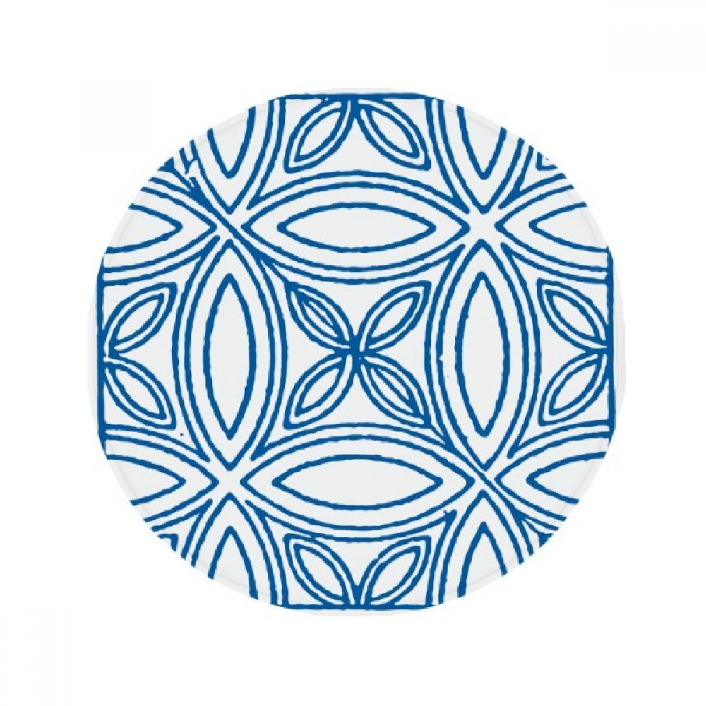 Tapis rond bleu Talavera 60cm antidérapant idée cadeau maison